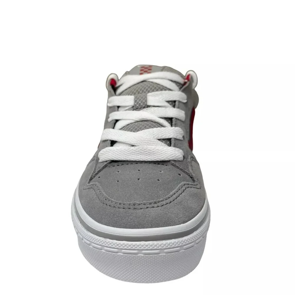 Vans Caldrone Youth Boy's Suede Sneakers Size‎ 5 Gray-Red Classic Stylish Shoes